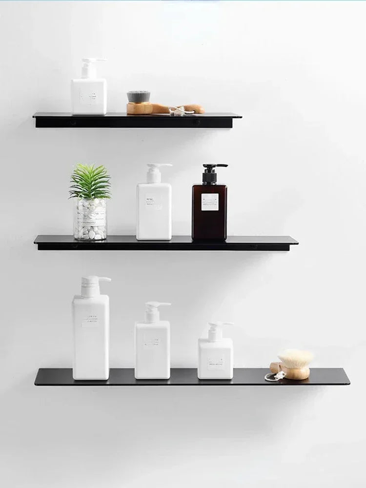 מדף קיר ללא קידוח מושלם לחדר האמבטיה