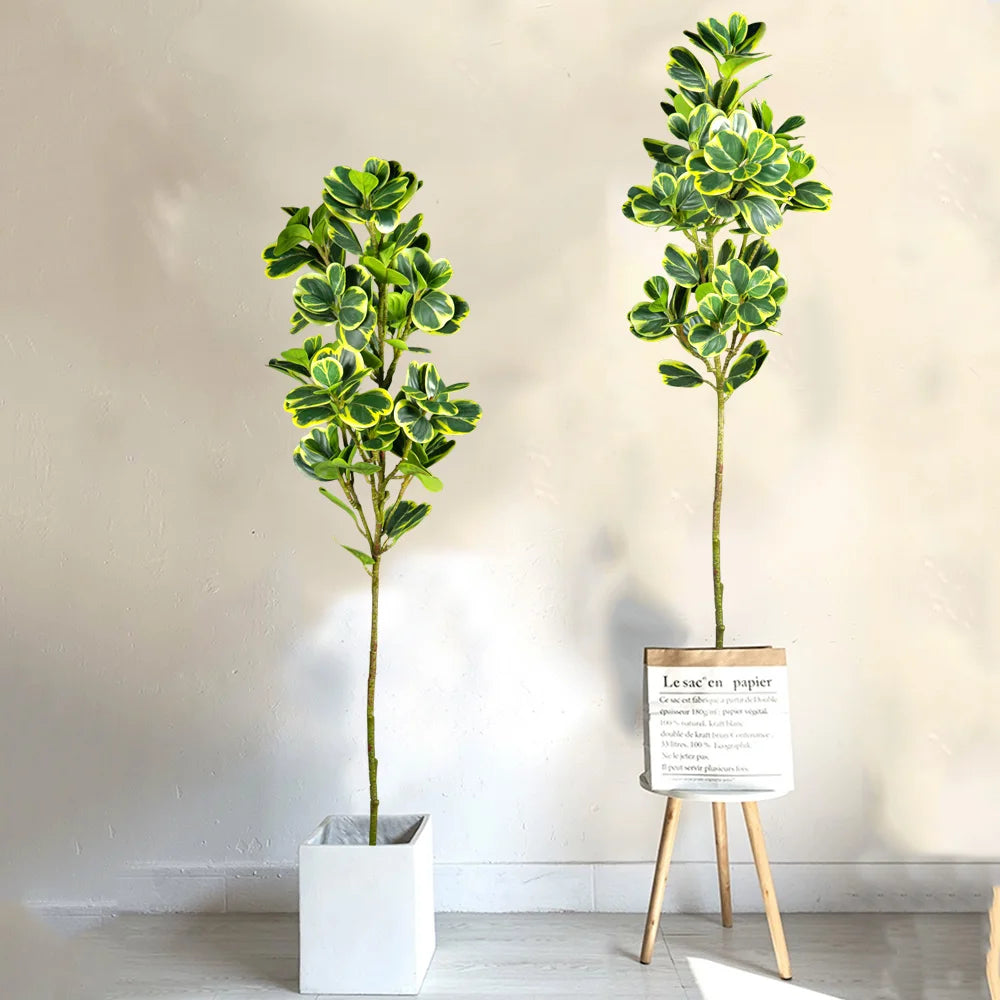 עץ פיקוס בעל ענפים טרופיים מלאכותי נעים למגע מושלם לעיצוב הבית הגינה והמשרד