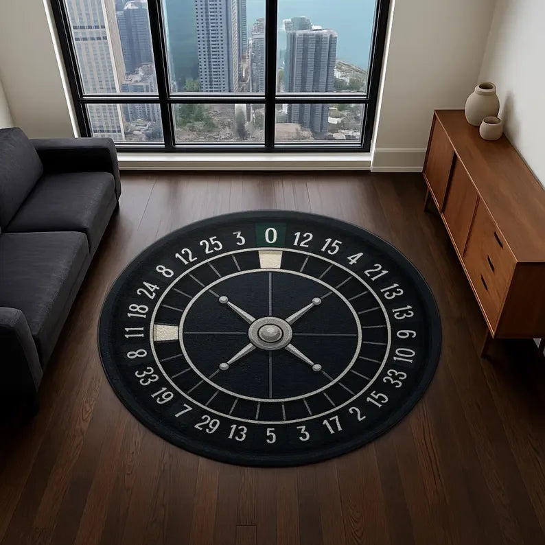 שטיח עגול בעיצוב רולטה לבית ולמשרד ולכל אפשרות אחרת