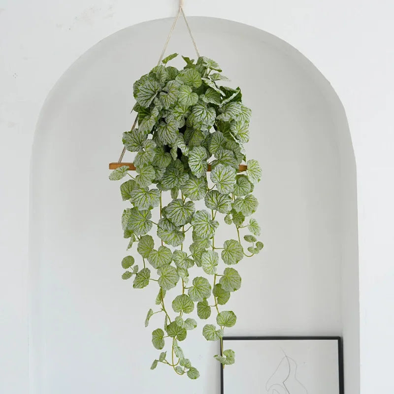 צמחים מלאכותיים לבית ולגינה צמחי ביגוניה נופלים על קיר 40-100 ס"מ