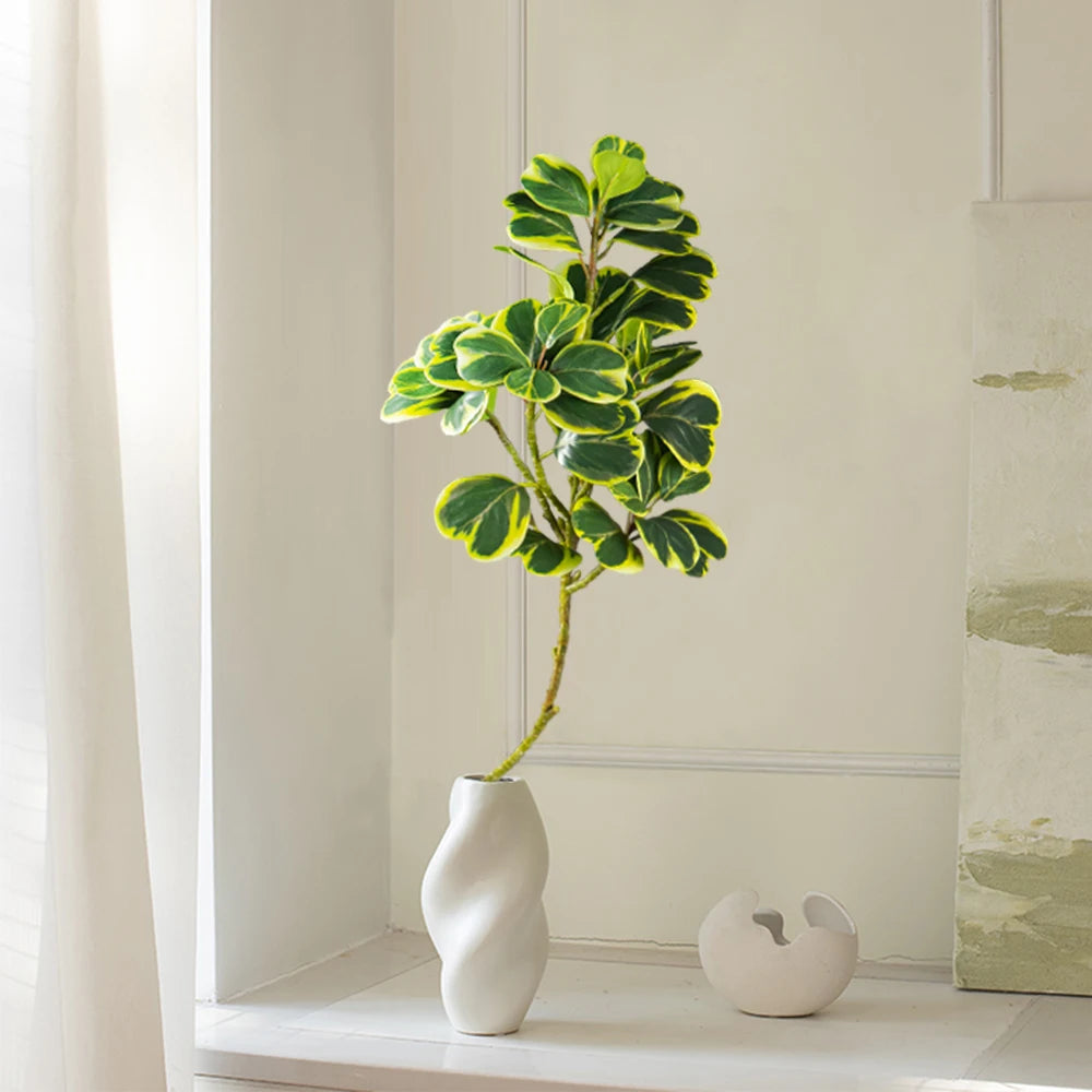 עץ פיקוס בעל ענפים טרופיים מלאכותי נעים למגע מושלם לעיצוב הבית הגינה והמשרד