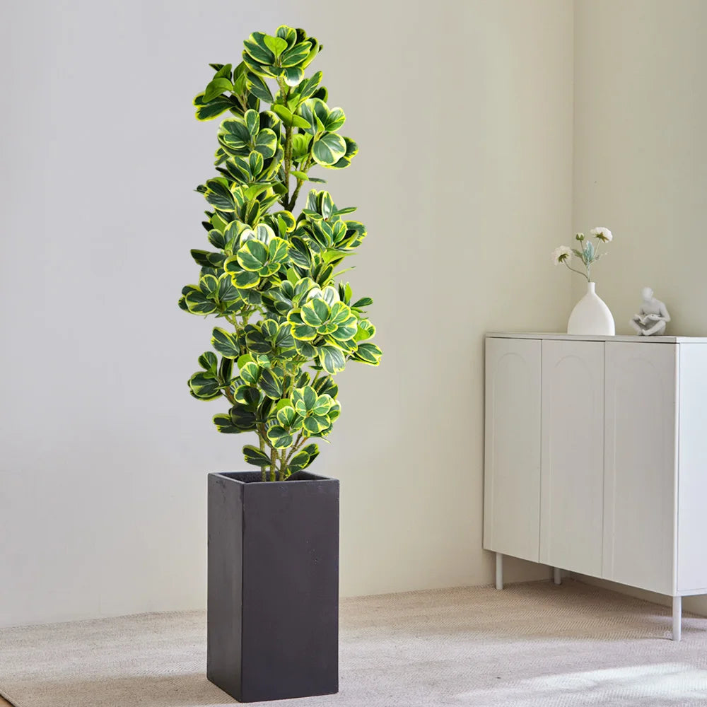 עץ פיקוס בעל ענפים טרופיים מלאכותי נעים למגע מושלם לעיצוב הבית הגינה והמשרד