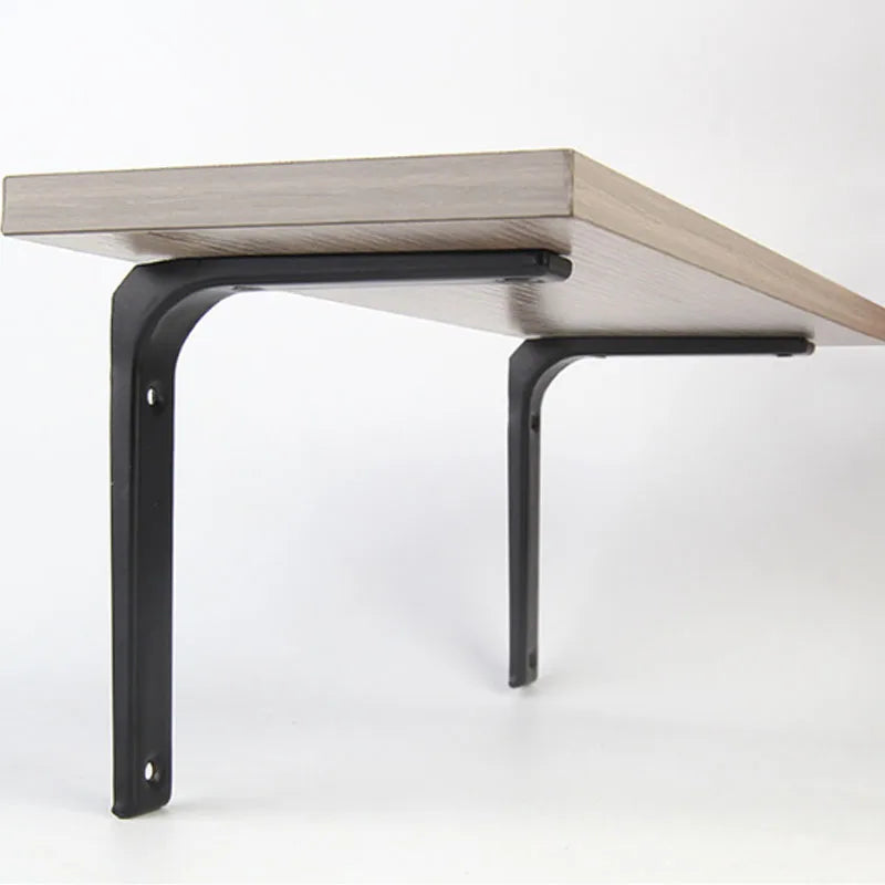 Shelf brackets L-shaped floating wall shelves black and white stainless steel bore stand bracket support hardware home