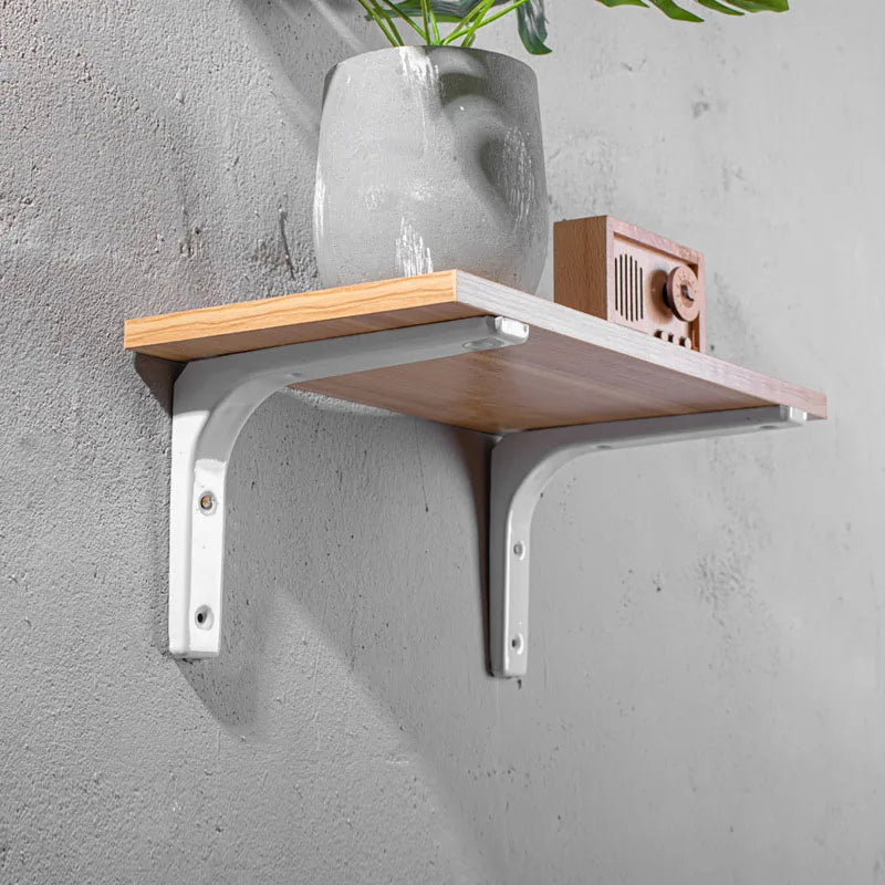Shelf brackets L-shaped floating wall shelves black and white stainless steel bore stand bracket support hardware home