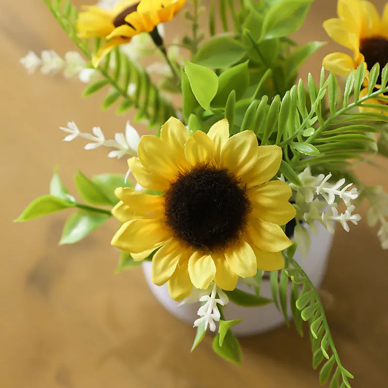 עציץ פרחים מלאכותיים מפלסטיק, מושלם לקישוט בתים, משרדים ומסעדות. קל לתחזוקה, ללא צורך בהשקיה, זמין במגוון צבעים וסגנונות. 🌼